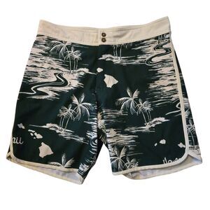 Favant Hawaii Size 32 Shorts Green Beachy Vacation Cruise Resort